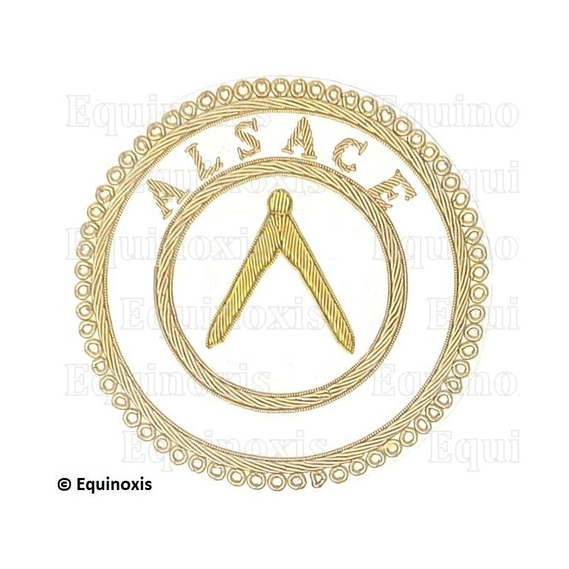 Badge / Macaron GLNF – Grande tenue provinciale – Grand Inspecteur – Alsace – Brodé main